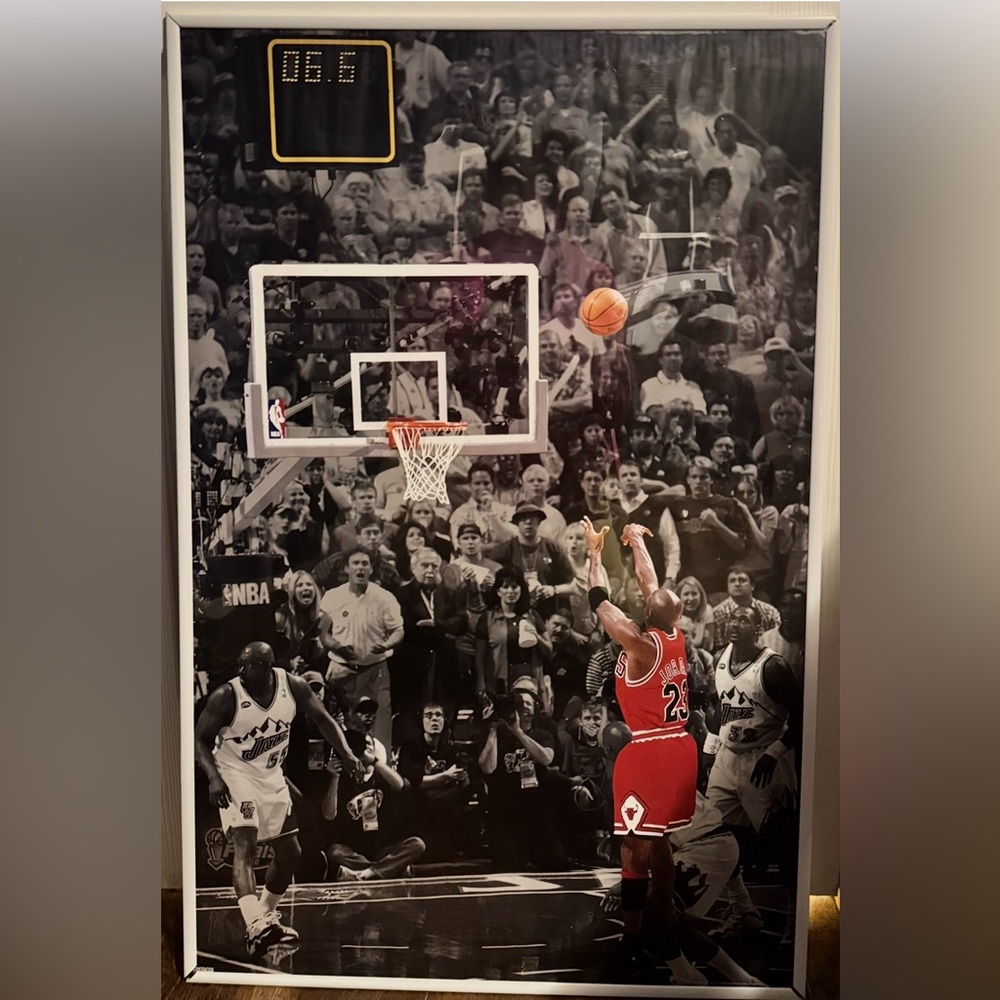 2 PRE-FRAMED Michael Jordan NBA/Chicago Bulls Basketball Posters - Picture 12 of 15